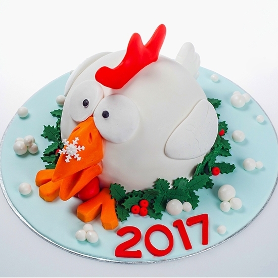 Торт на Новый год Фототорт с елочными шарами